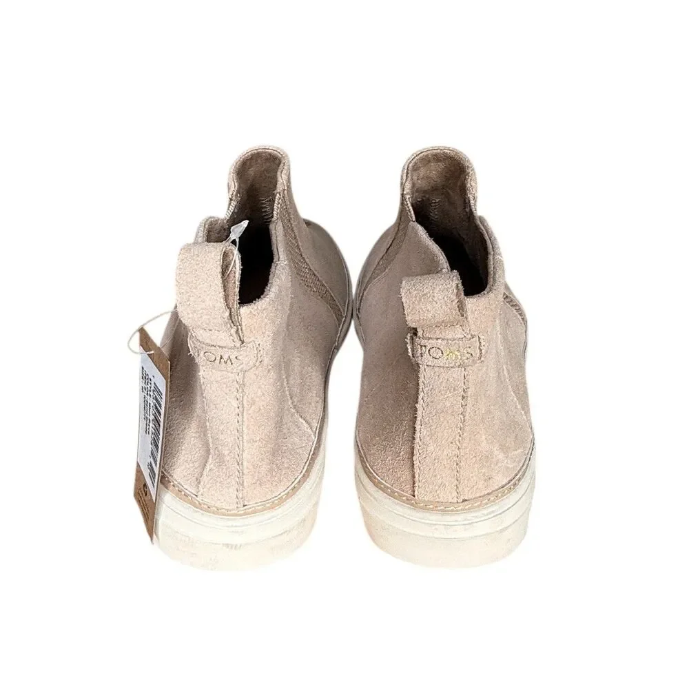 New Toms Womens Bryce Sand Beige Suede Slip On Shooties Shoes 10 High Top
